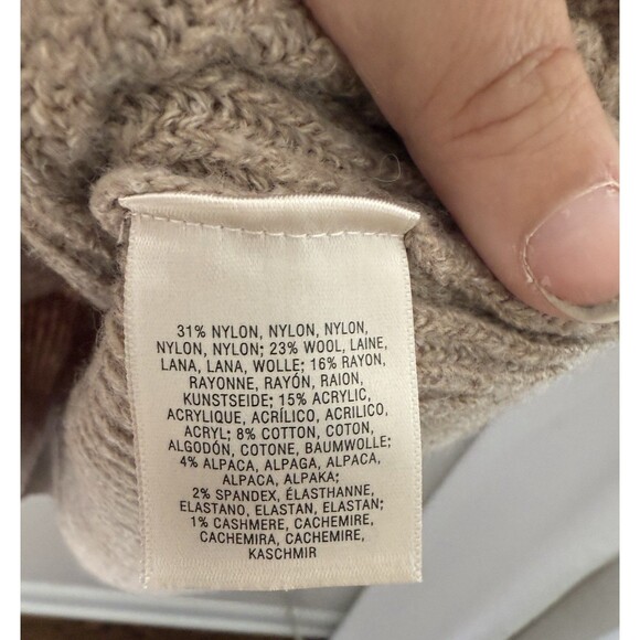 Anthropologie Sonoran Wool Cashmere Blend Cowl Neck Sweater Dress Size Small - Picture 4 of 8